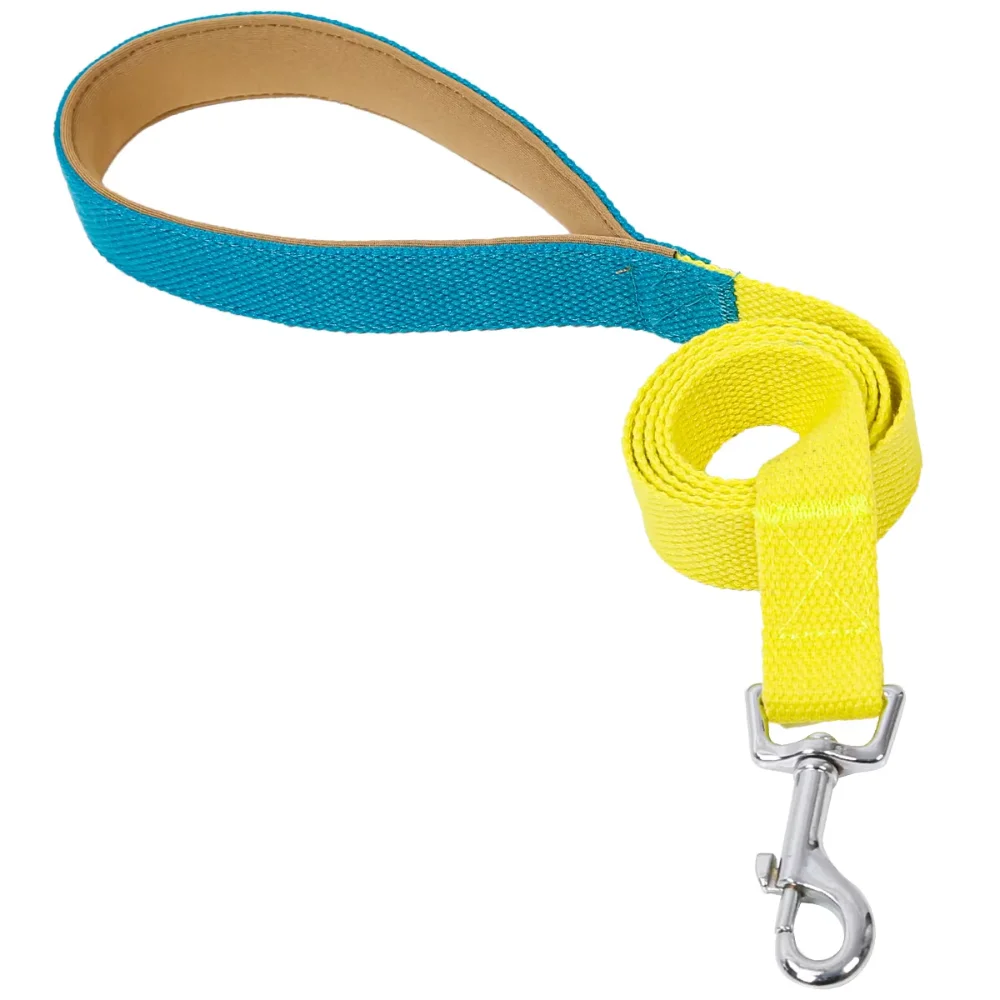 

Dog rope leash Ombre durable cotton dog collar leash set soft multi colors fashionable rope Pet leash Dog car Puppy accessories