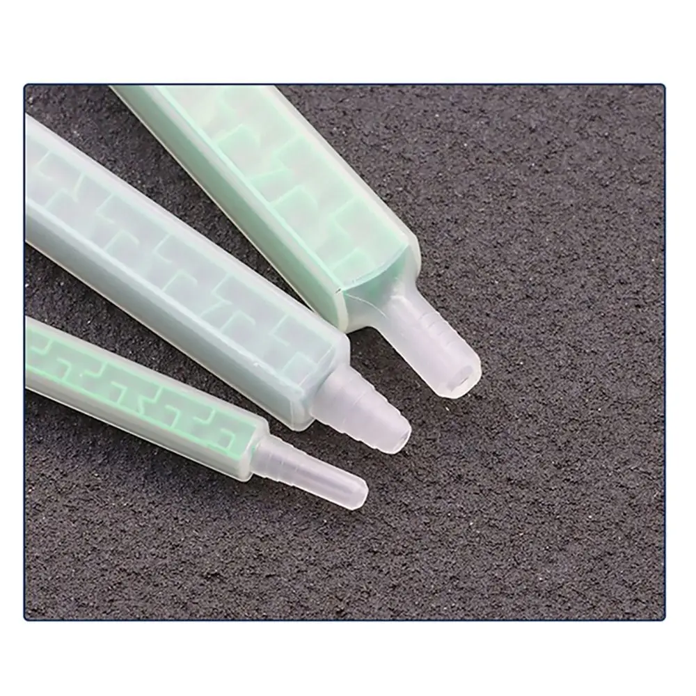 4Pcs Durable Square Adhesive Mixing Tips 2K Adhesive Epoxy Resin Mixer Nozzles Two Component Liquid Mixer for AB Glue Applicator