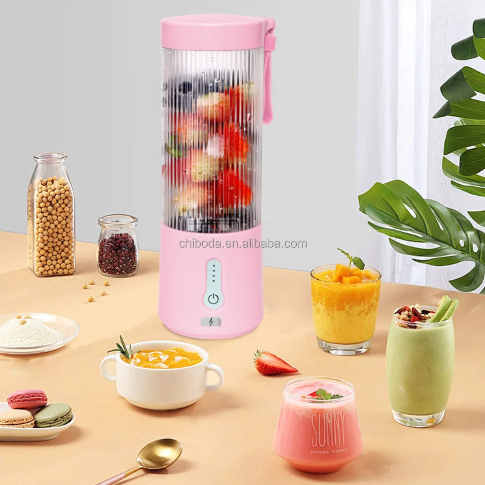 

Multifunctional Wireless Portable Blender Mixer 6 Blades Rechargeable 450ml Electric Vegetable Fruit Smoothie Juicer Extractor