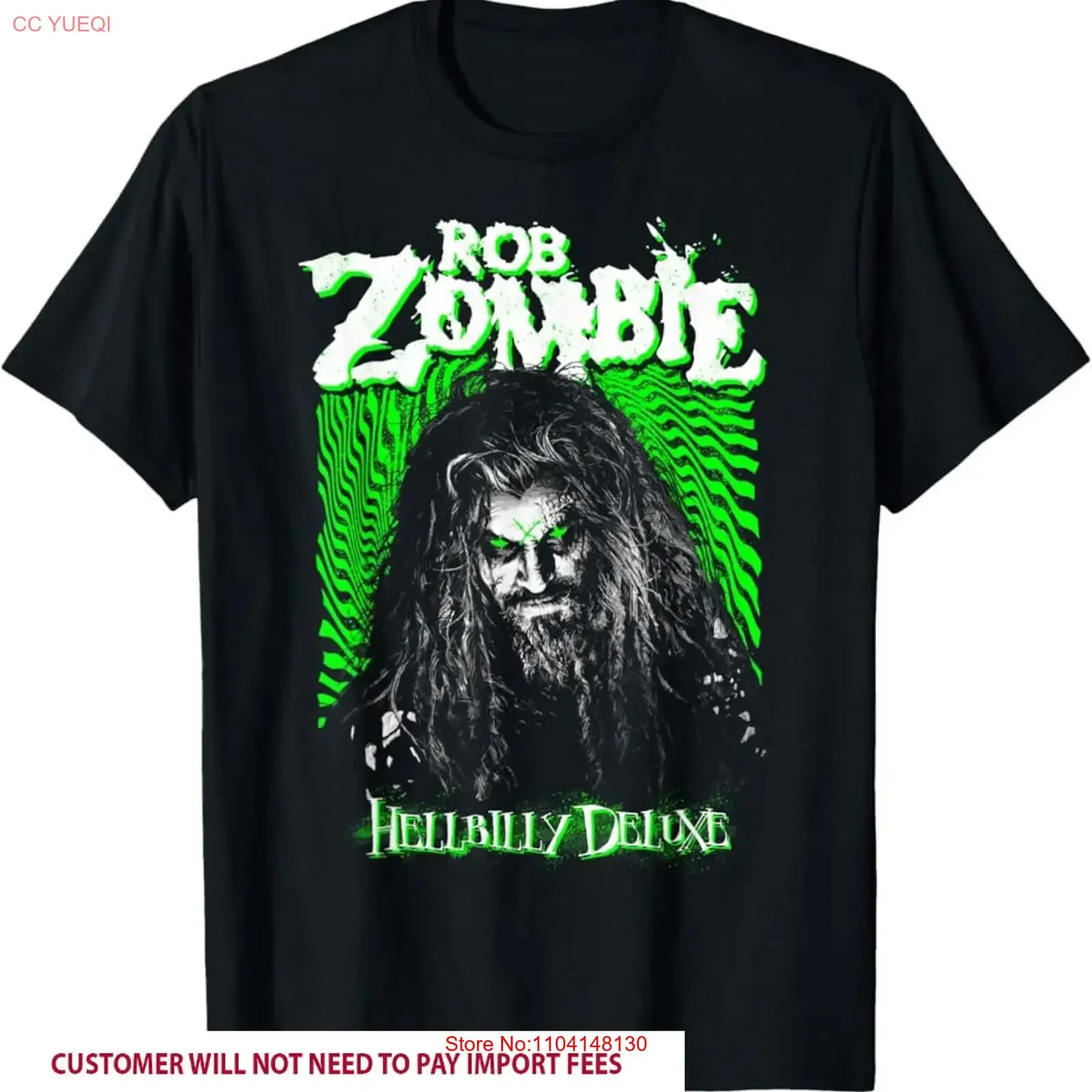Rare Hellbilly Deluxe Rob Zombie T Shirt Cotton Black S 5XL VK039 vintage Washed Comfortable Casual streetwear Breathable Soft