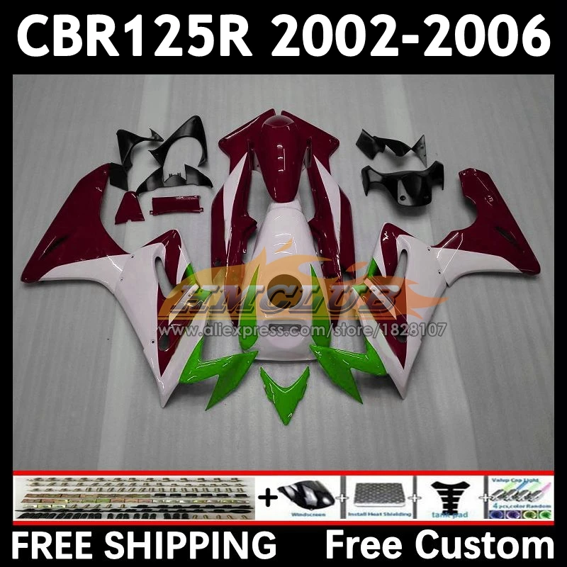 +Tank For HONDA CBR-125R CBR125RR CBR 125 125R 91No.40 CBR125R 02 03 04 05 06 125CC 2002 2003 2004 2005 2006 dark red Fairing