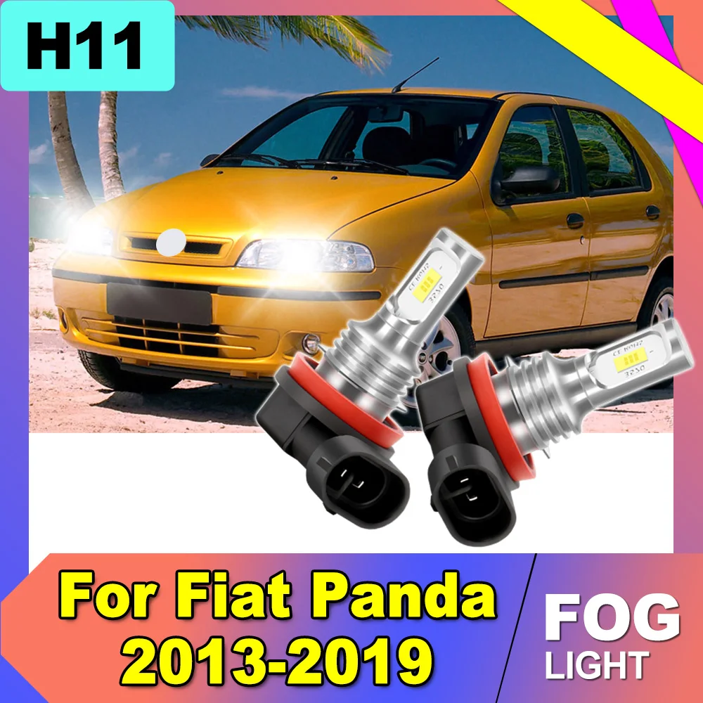 

Сверхъяркие светодиодные противотуманные фары H11 6000K, Plug and Play, Canbus, для Fiat Panda 2013-2017, 2018, 2019, без ошибок