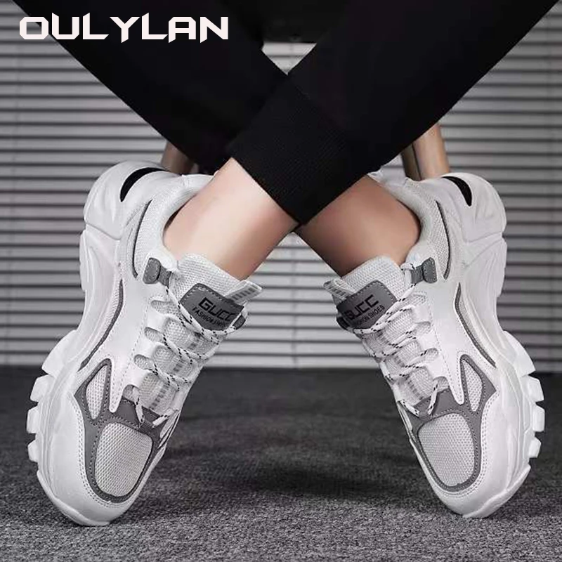 

Contrast Dad Shoes New Men's Shoes 2024 Spring Men's Lightweight Sports Shoes Low Top Clunky Sneaker Breathable Running Shoes