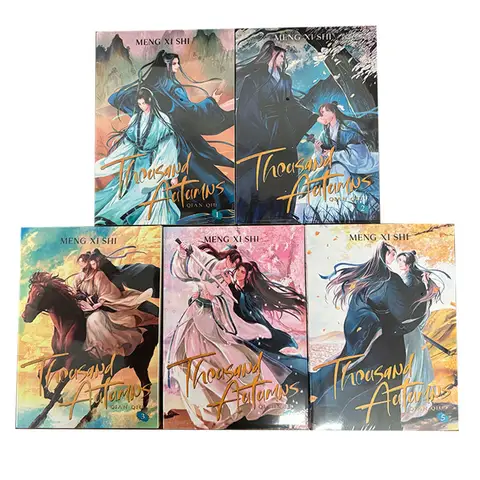 Thousand Autumns: Qian Qiu Novel Full Set Volume 1-5 Meng Xi Shi English Version Danmei Yaoi Chinese Historical Romance Book