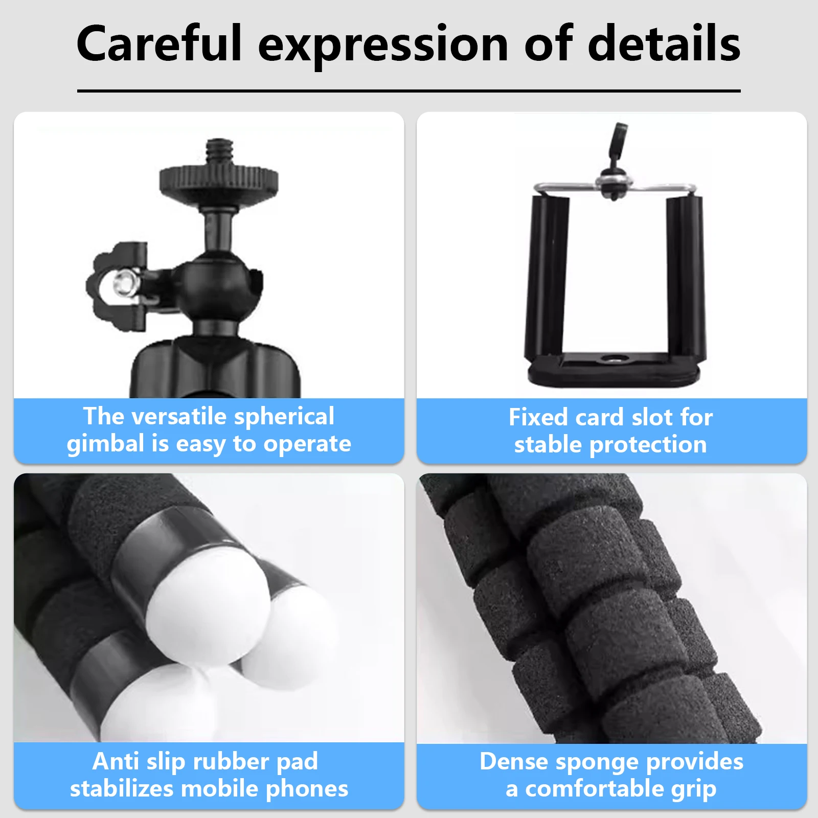 For Gopro Hero 11 10 9 8 7 Black MAX Flexible Mini Octopus Tripod Accessories for Go Pro 6 5 YI Eken SJCAM DBPOWER AKASO Tripods