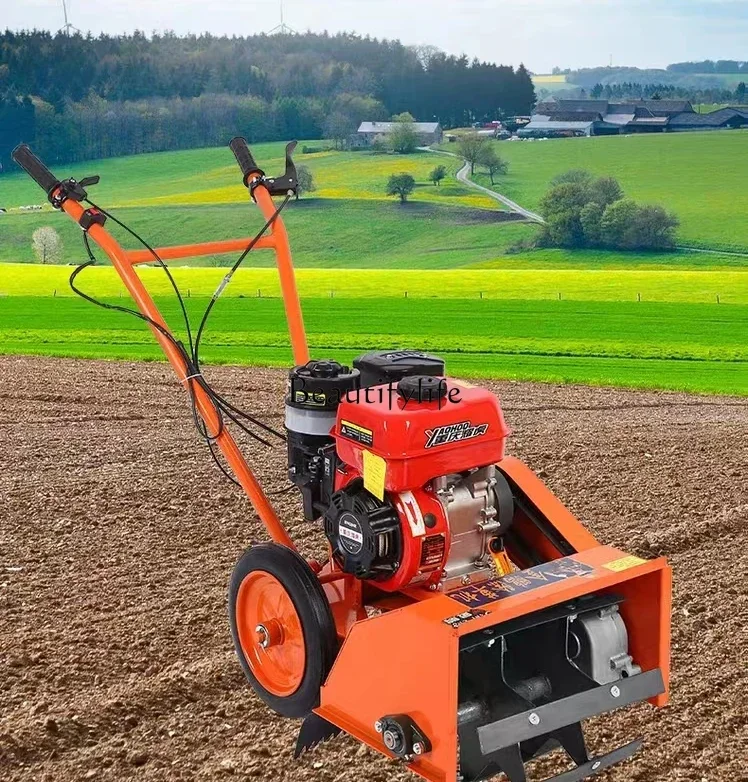 56Multi-Functional Weeding Machine Small Agricultural Weeding Plough Furrow Ridging Hand-Held Rotary Tillage