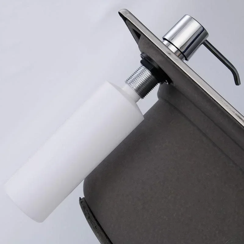 Sink Soap Dispenser Built-in Design Liquid Bottle Kitchen Stainless Steel Convenience Tools Head Hand Press Dispenser Bottle