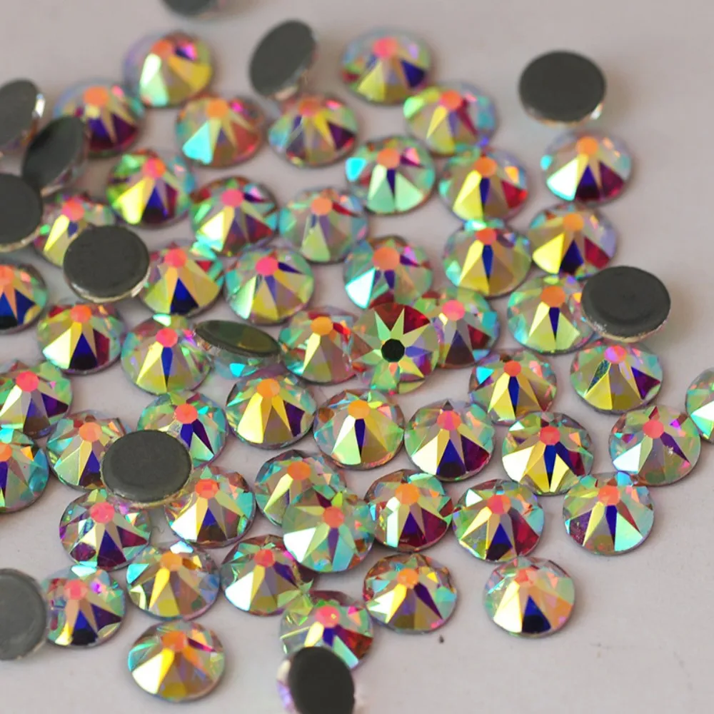 Pubrilex 2088HF Crystal AB/Clear Hotfix Flatback Strasssteine, brillanter Kleber auf Strass für Hochzeitskleider und Kleidungsdekoration. – Detail 7