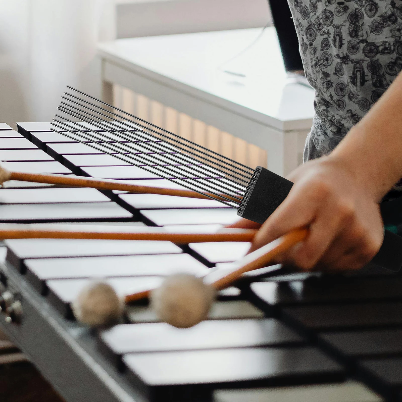 

Scraper Brush Kids Educational Toy Metal Stainless Steel Children Percussion Instrument