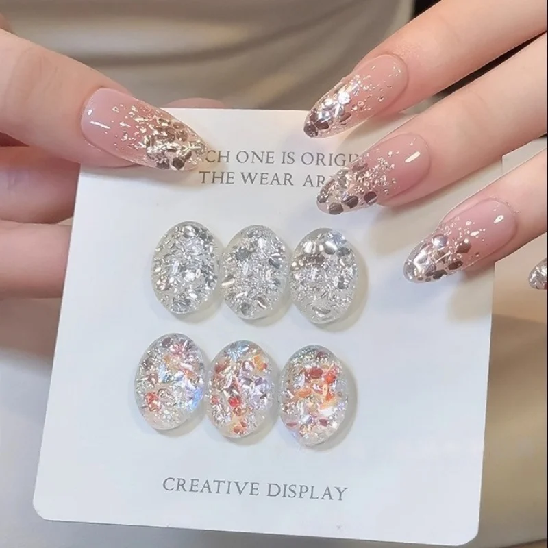 وامض مصباح يدوي بريق مسحوق الماس مسمار الملحقات اشراق مسمار بريق زينة الأظافر #6