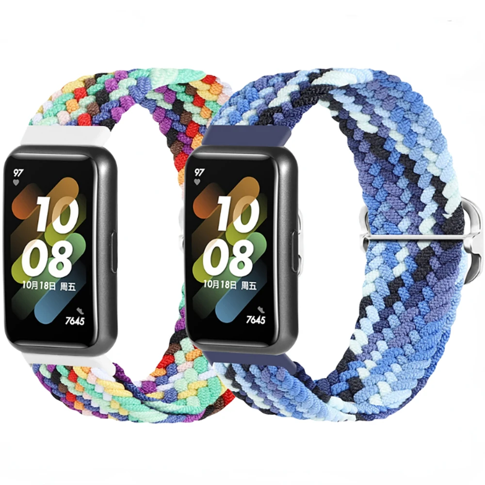 

Нейлоновый Ремешок Для Huawei Band 9/8/7, регулируемый плетеный сменный браслет, браслет для Huawei Band 7 8 9, аксессуары для ремня