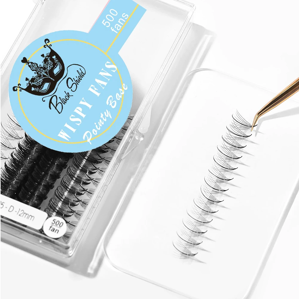 5D/7D/9D Premade Handmade Wispy Fans Lash Spike Sandwich Speed Fans Natural SpikesEyelash Extension Pinty Base False Lashes