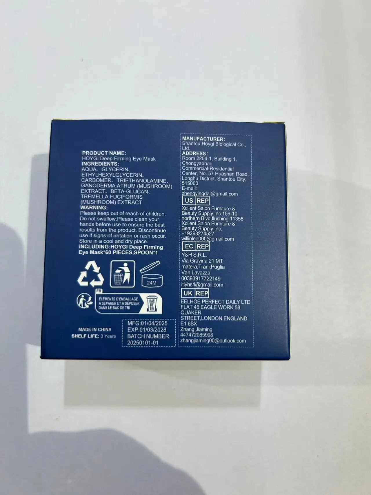Mascarilla para ojos 60 parches - Iloygi Parches reafirmantes profundos debajo de los ojos, antienvejecimiento, reducción de arrugas, alivio del hinchazón