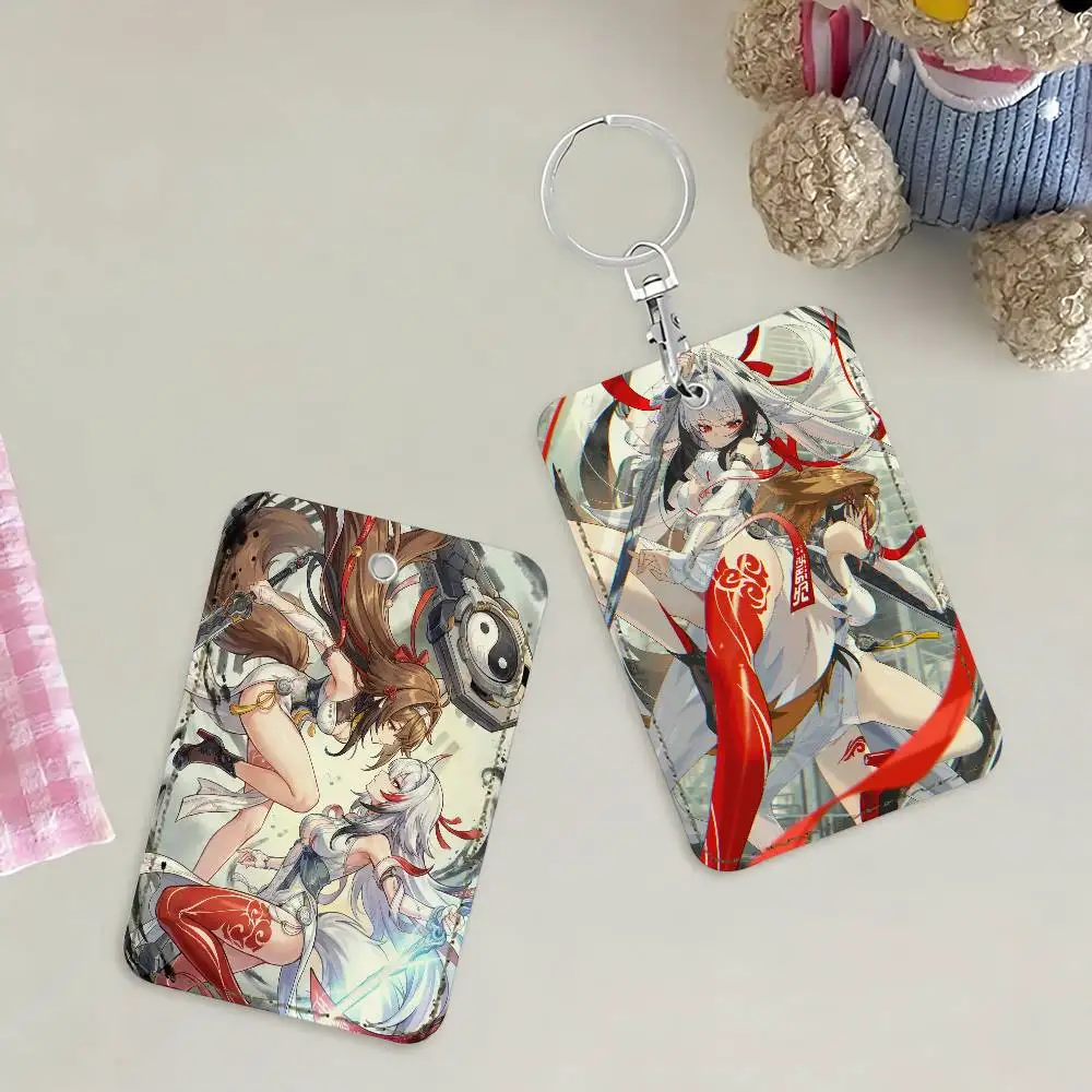 Game Zenless Zone Zero Ye Shunguang Card Holder With Keychain Executive Protection For Bank Credit Subway Bus Case