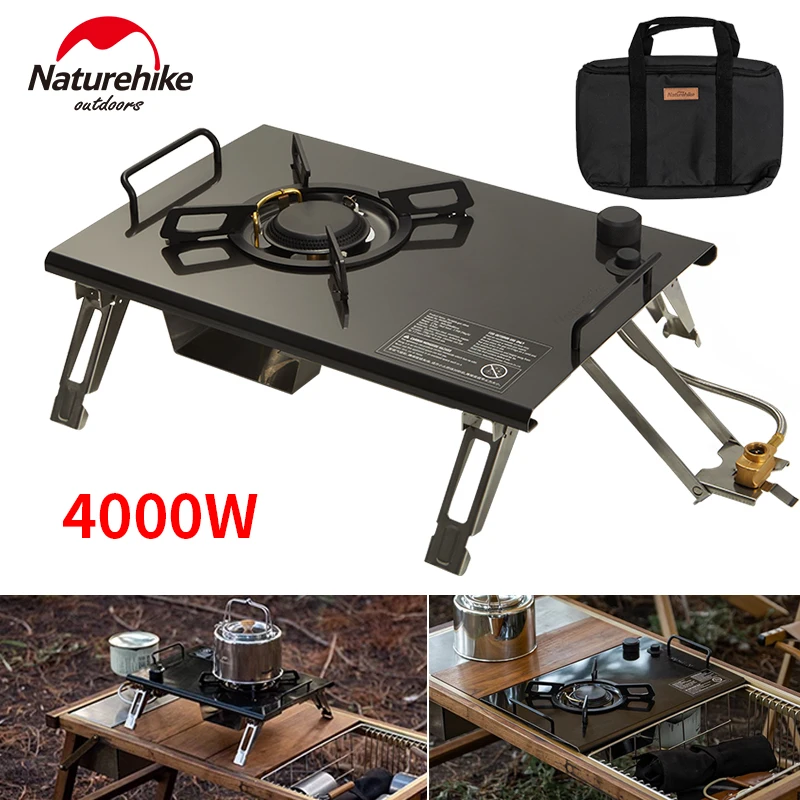 Naturehike IGT Gas Stove Burner Ignition Furnace Outdoor Camping Stainless Steel 4000W High Strong Power Heater Desktop Stove