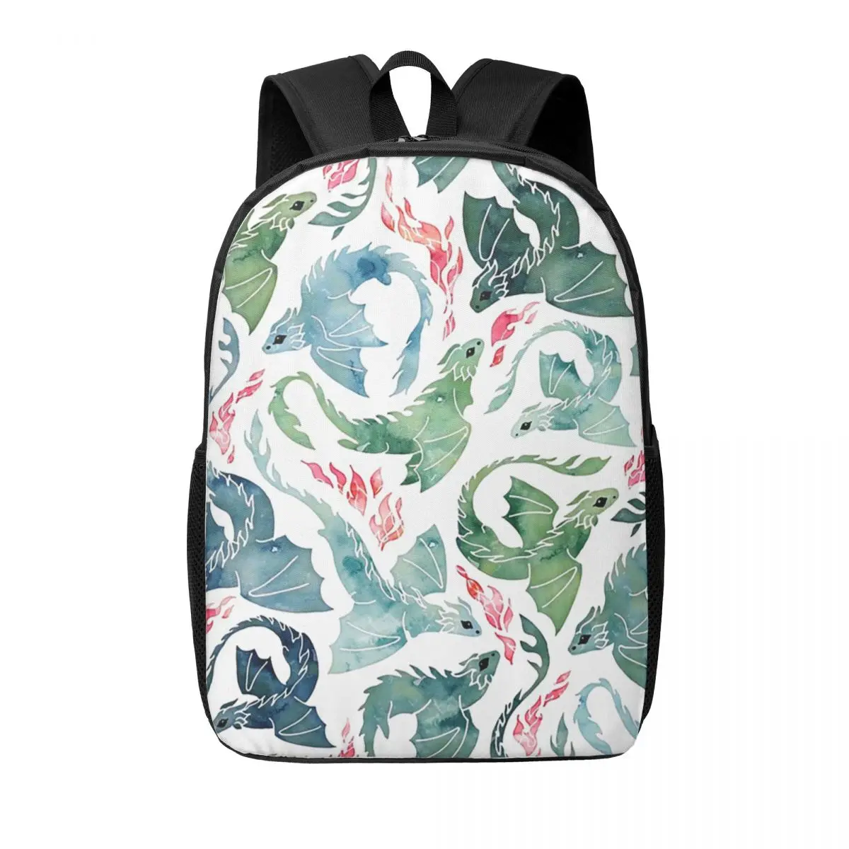 

Dragon Fire Blue And Green Woman Backpacks Boys Girls Bookbag Students School Bags Portability Laptop Rucksack Shoulder Bag
