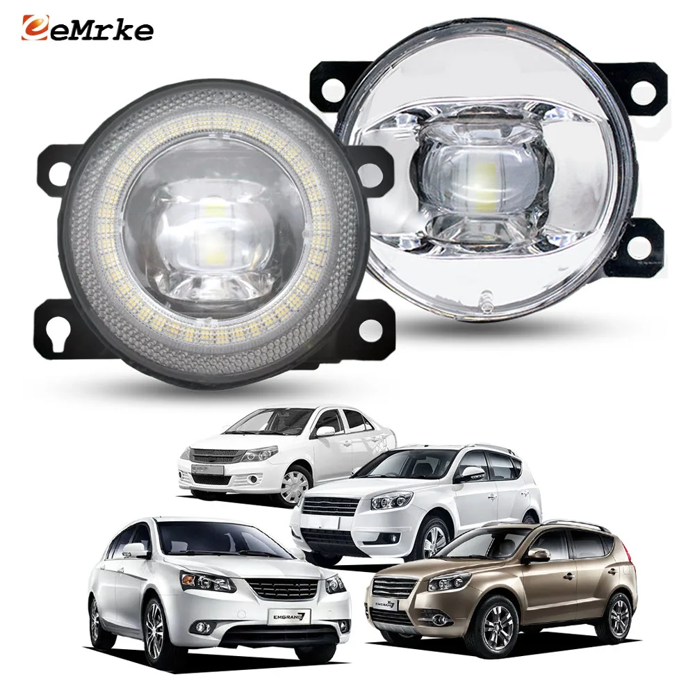

Левый и правый светодиодный противотуманный фонарь для Geely GC6 15 16 EC7 RV 10-17 Emgrand X7 13-18 линза противотуманной фары Add Angel Eye DRL Accessort
