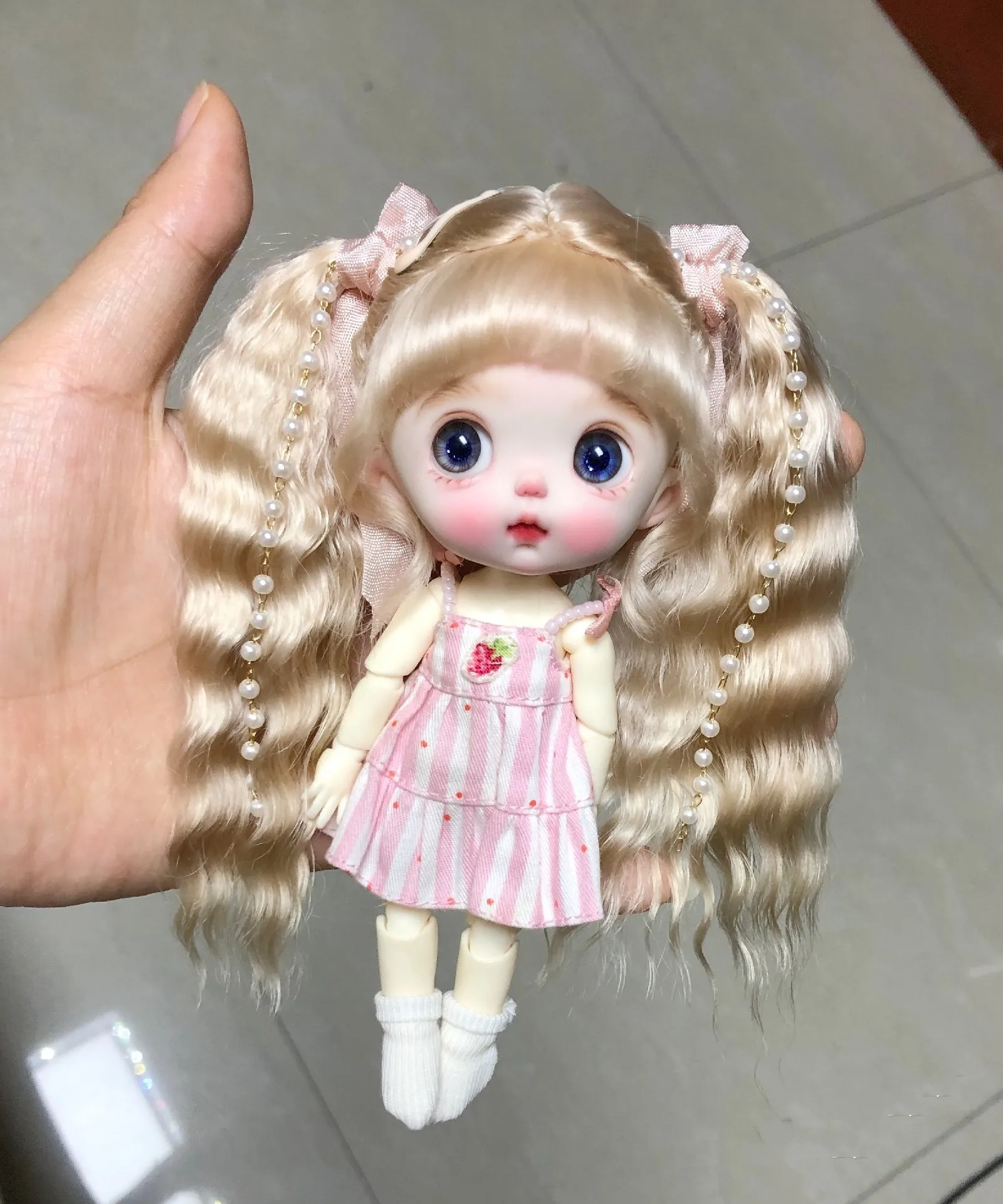 

Модные кукольные волосы OB11, челки, жесткая голова, парик, 1/8 BJD кукла из мохера, бесплатная доставка