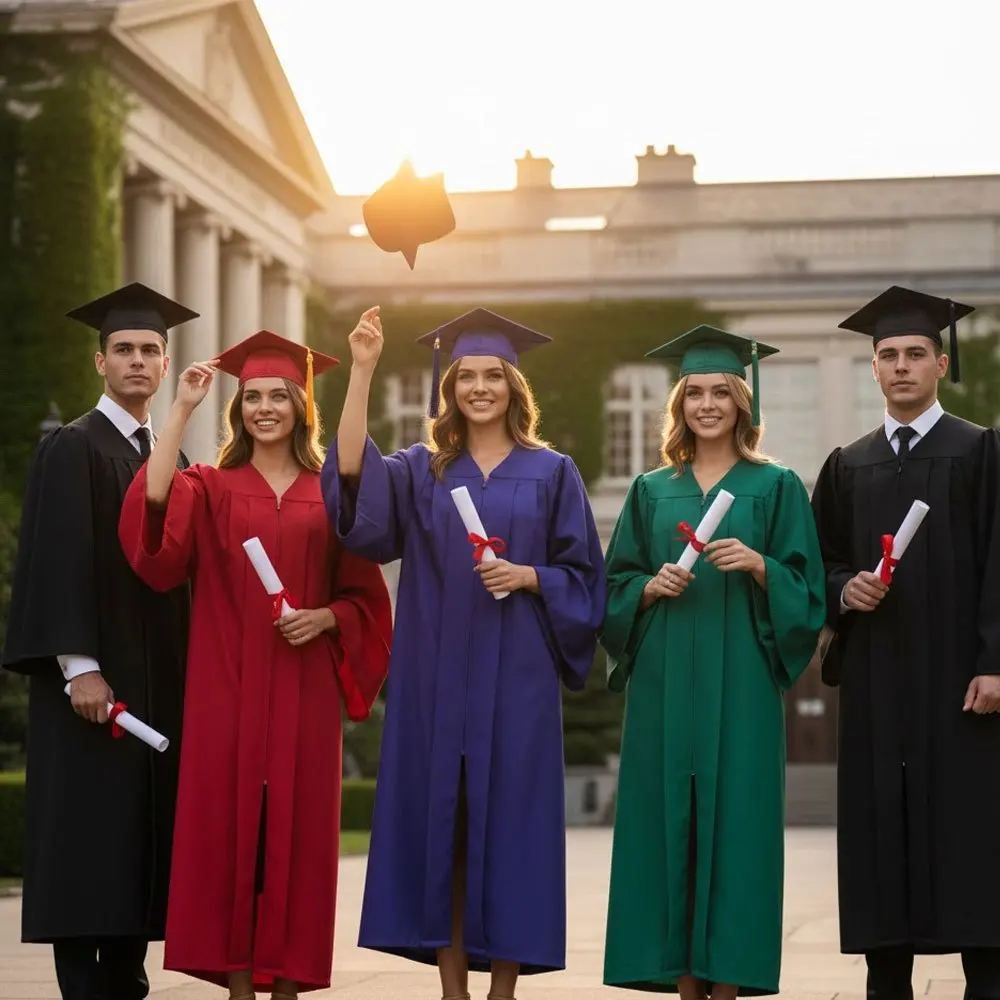 

College Style Attire Perfect for Bachelor Master and Doctor Degree Holders Great Choice for Taking Graduation Photos