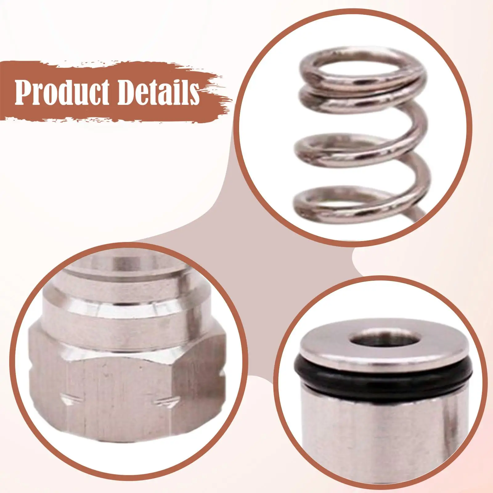 Ball Lock Keg Posts Kit 304 Stainless Steel Poppet Spring and O Ring Cleanable Design Gas or Liquid for Draft System