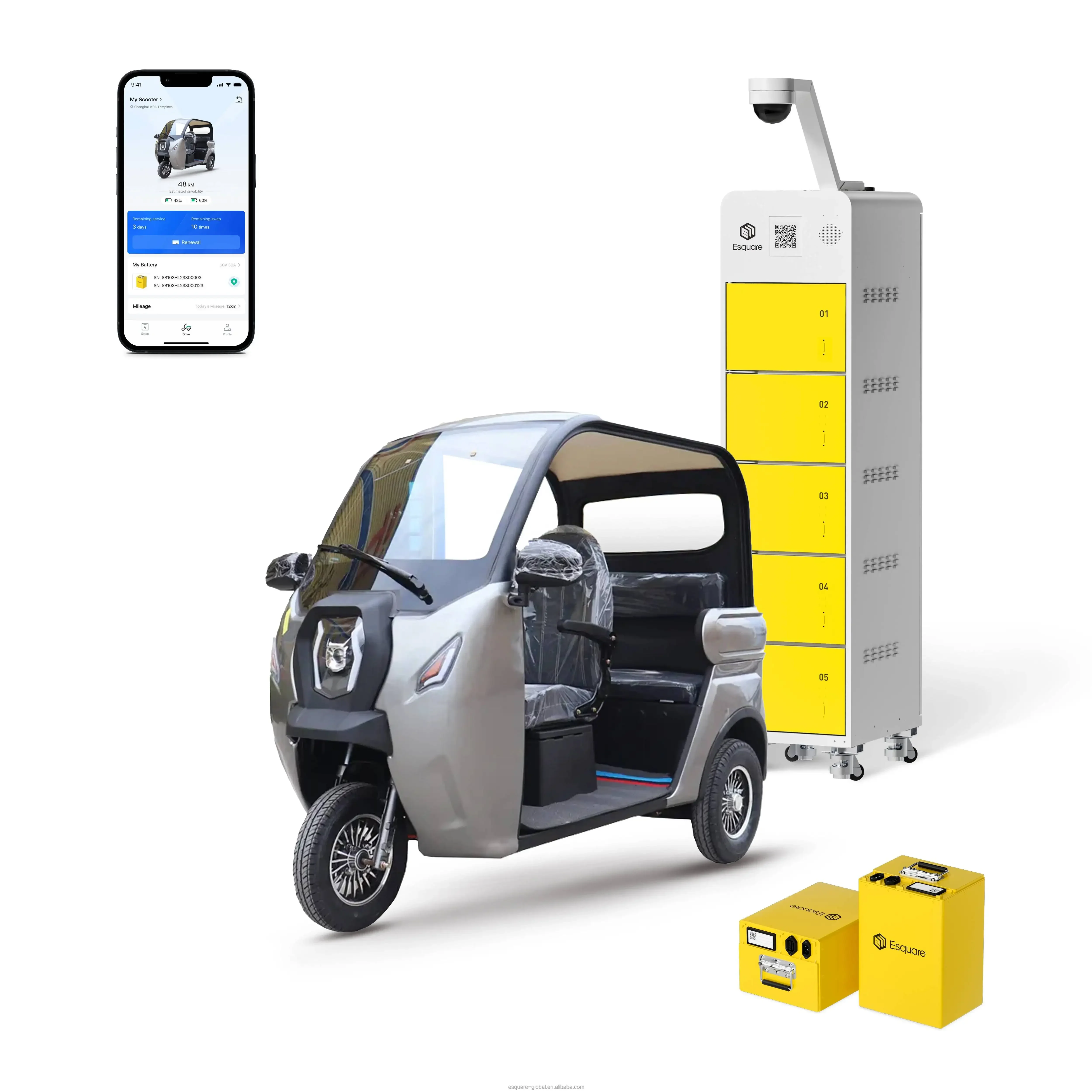 بطارية قابلة للتبديل، بطاريات دراجة نارية كهربائية للدراجات النارية الكهربائية، بطارية سكوتر كهربائي 60V50Ah #4