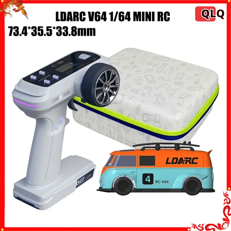 Ldarc V64 1/64 Mini Rc Simulated Electric Remote Control Model Car Tabletop Bus Vehicle Rtr 2.4ghz Adults Children'S Toys