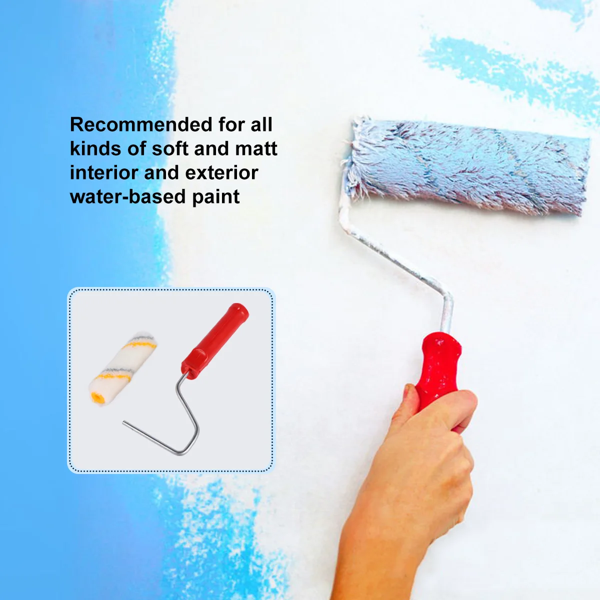 

1 Set 21pcs Paint Rollers Mini Roller Brush Hot Melt Little Finger Roller Brush Coating Decorators Brush Wall Painting Tools (20