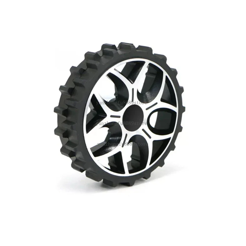 Professional Rubber Wheel with Large Sawtooth Anti-Skid Tread for Lawn Mower Robots, AGV, and Smart Chassis – 180mm Diameter