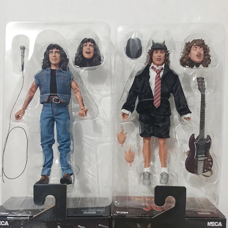 NECA Highway To Hell Angus Young Bon Scott Action Figure Model Toys Collection Friend Birthday Gift 20cm