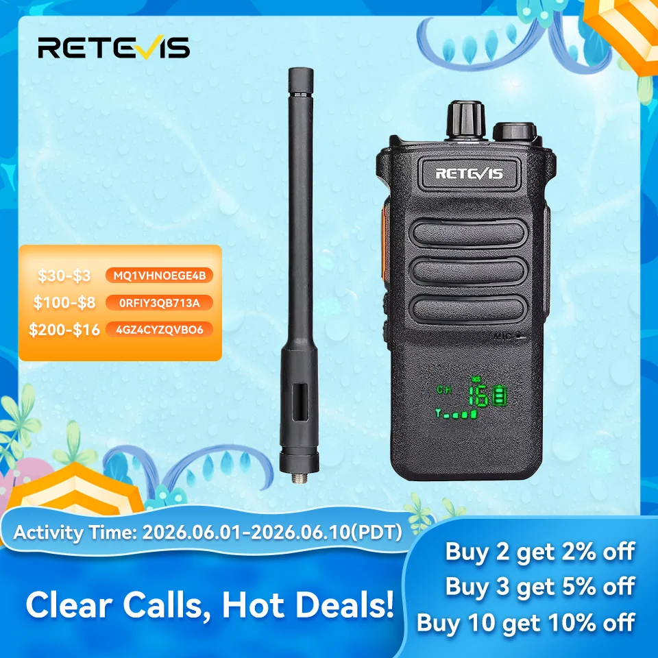 Retevis RT86  Walkie Talkie Professional Two Way Radio Long Range Walkie Talkie  Communication radio for Outdoor Business
