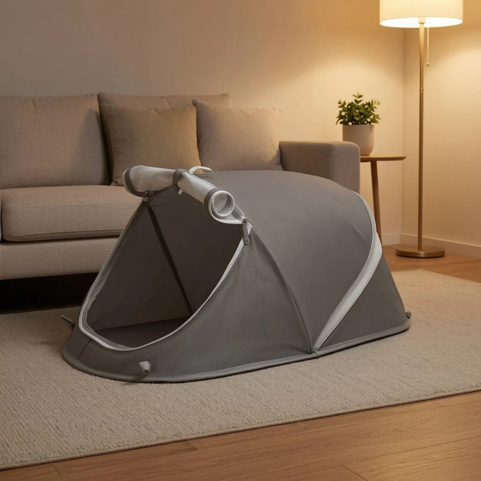 Foldable Pet Tent Lightweight Pet Tent with Stakes Portable Compact for Dogs, Outdoor, Travel