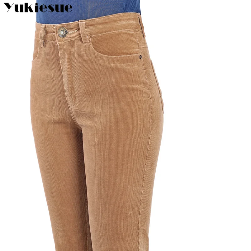 Autumn Women Corduroy Pants Pantalon Mujer high Waist straight Pants clothes 3XL Casual Sweatpants Trousers Loose Pants female