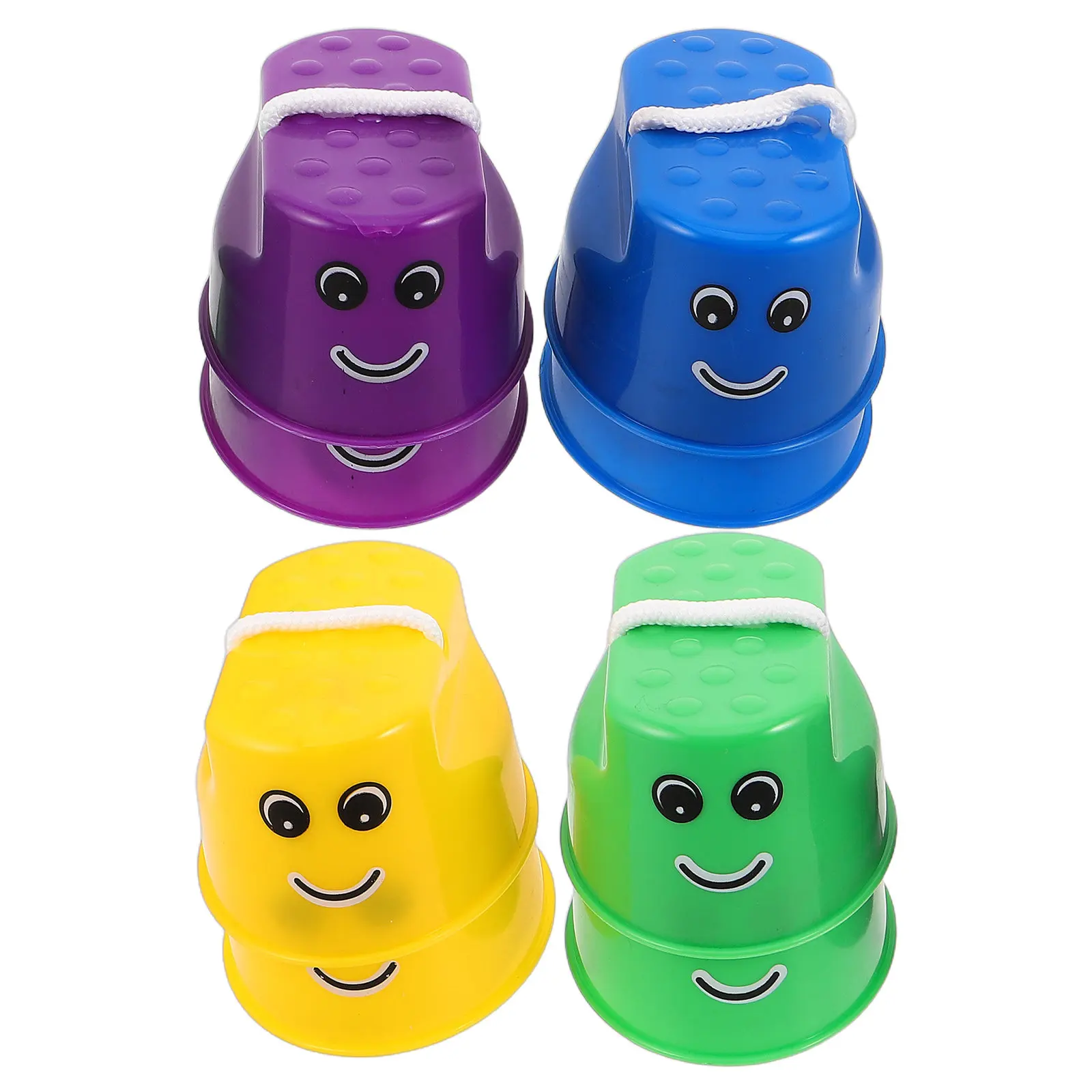8Pcs Kids Plastic Balancing Stilts Multicolor Balance Buckets for Sensory Training Preschool Coordination Indoor Outdoor