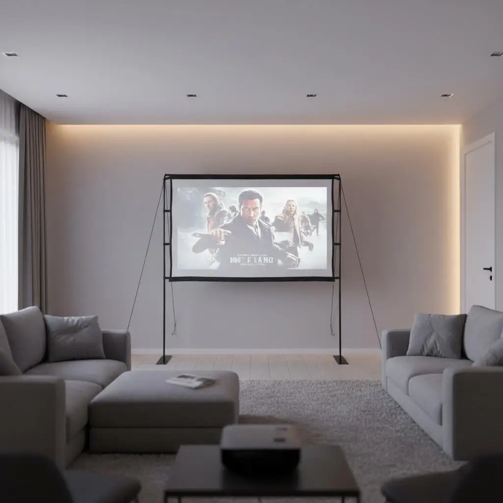 Projektionsleinwand mit Ständern 84 Zoll 4:3