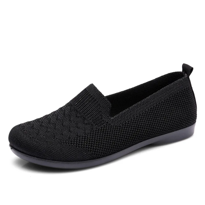 Spring and autumn new style flying weave women's shoes comfortable breathable casual mother shoes cloth shoes