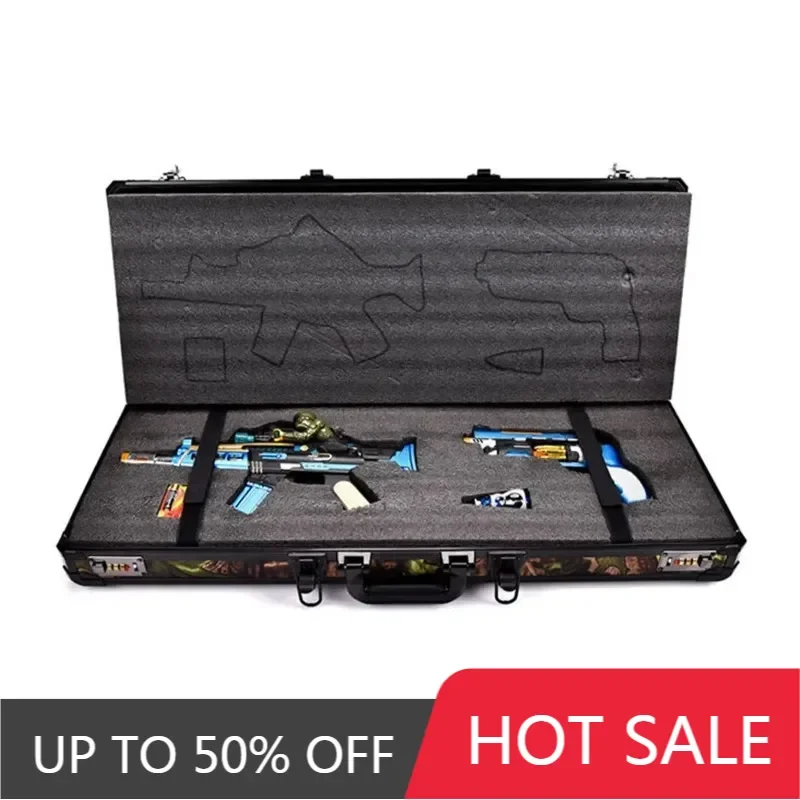 Extra Long Aluminum Alloy Tool Packaging Box Instrument Cases Fish Pole Case Equipment Safety Boxes Storage Box With Sponge