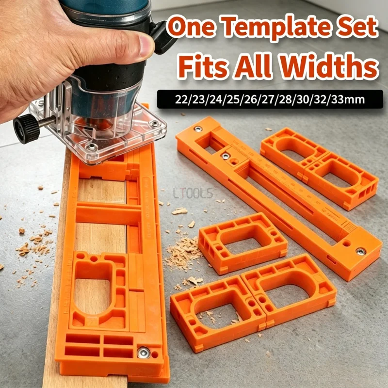 Adjustable 3D Hinge Routing Jig Invisible Cross Hinge Hole Opener Wood Door Installation Locating Woodworking Auxiliary Fixture