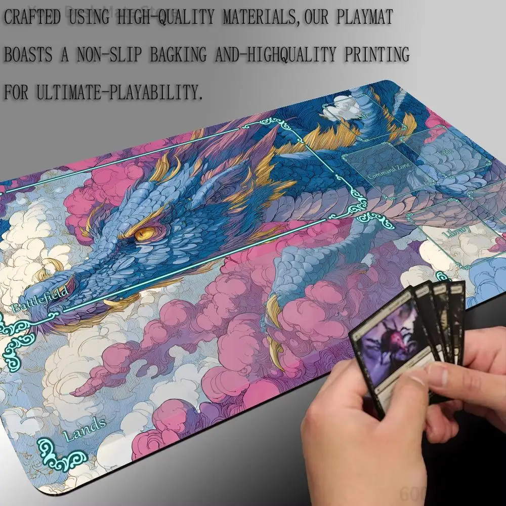 Ukiyo-e Style Auspicious Dragon Design MTG Playmat 35X60CM Magic Card Battle Mat tapete magic mtg Tabletop playmat