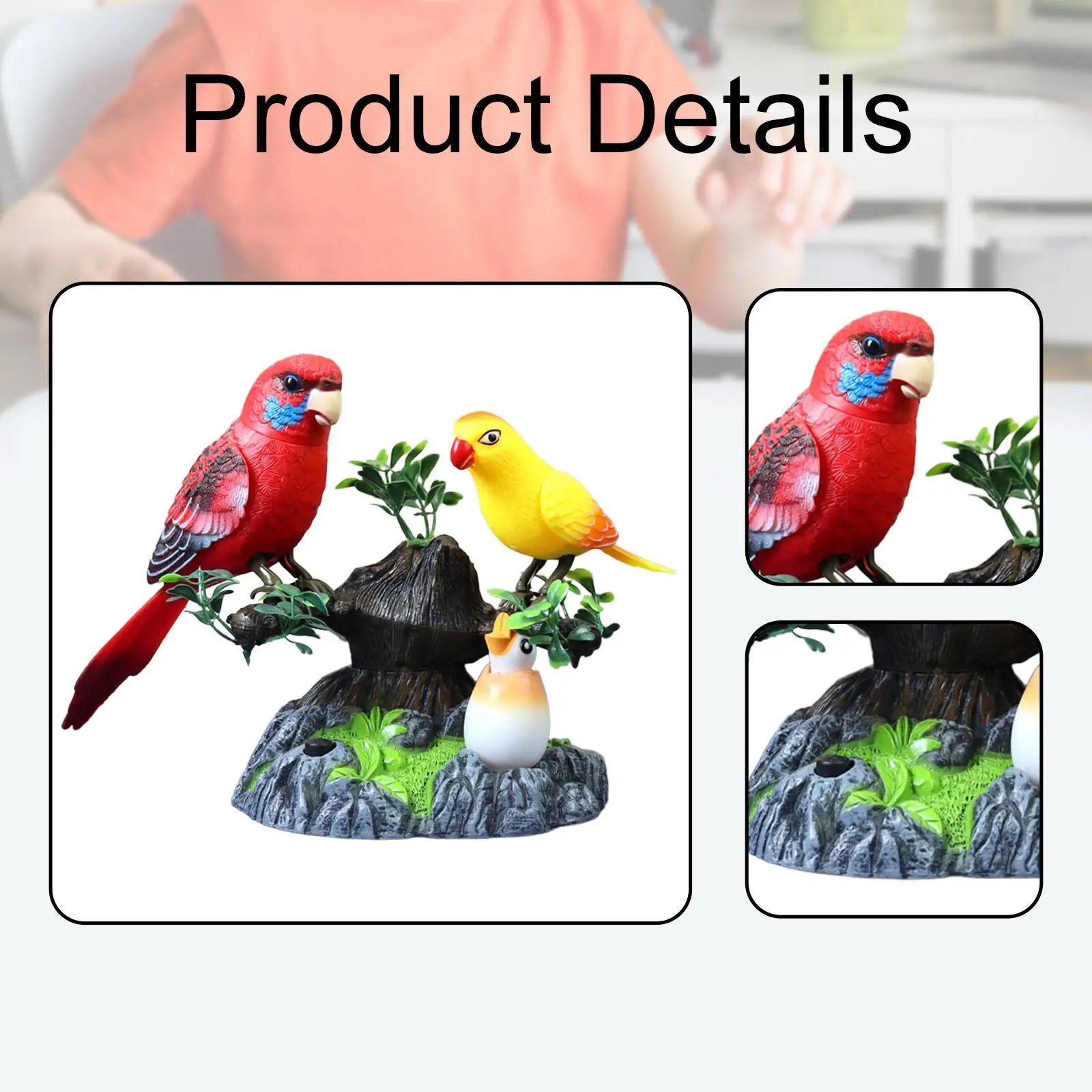 Electronic Pet Realistic Holiday Gift Move Kids Toy Desk Accessory Interactive Home Office Decoration Talking Sound Activated
