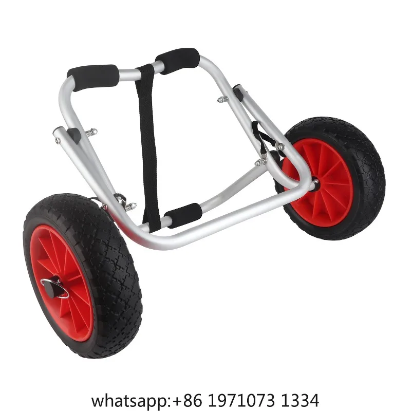 Boat Transport Cart Foldable Portable Kayak Shipping Cart with Wheels and Strap 10 Inch Canoe Trailer Load Capacity Up to 70 kg