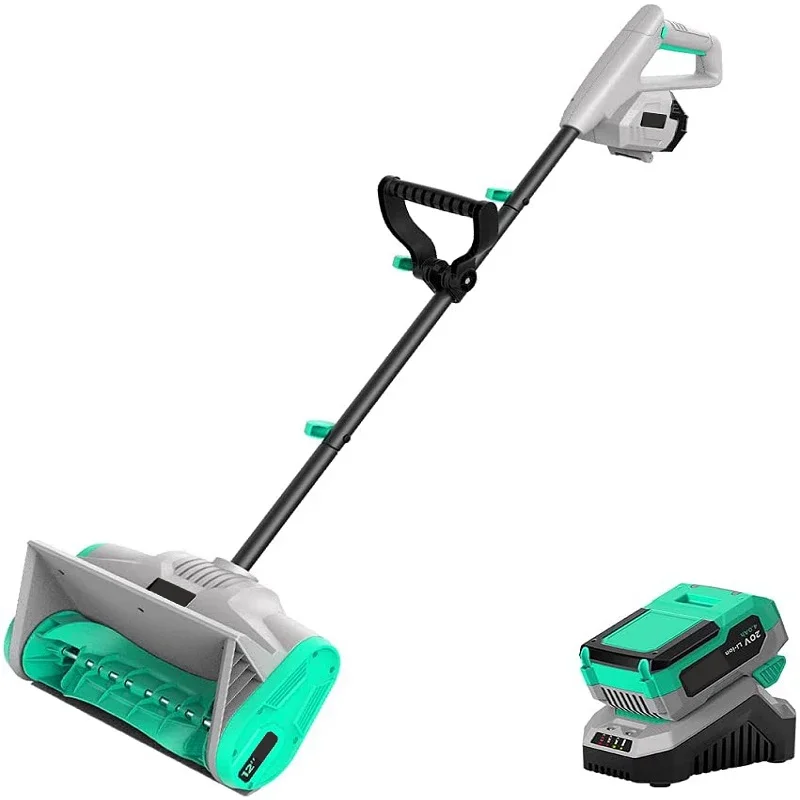 Professional Cordless 20V Garden Snow Shovel 4Ah Lithium Ion Battery Charger Easy Operations Long Handle Electric Snow Shovel