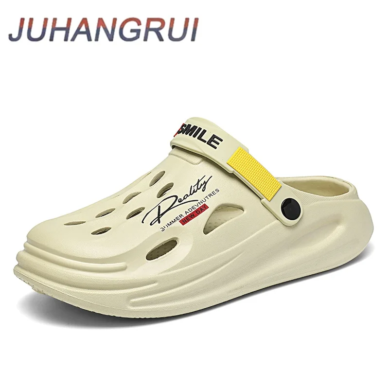 

Beach Shoes Men Beach Slippers Outdoor Garden Clogs Summer Slippers Shoes Fashion Luxury Sandals Comfort Home Soft Slippers