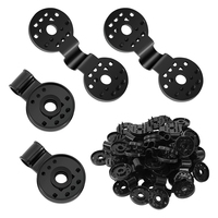 100 Piece Shade Cloth Plastic Clips Round Black Clip for Sun Shade Net Anti Bird Netting Garden Netting Shade Fabric Accessories