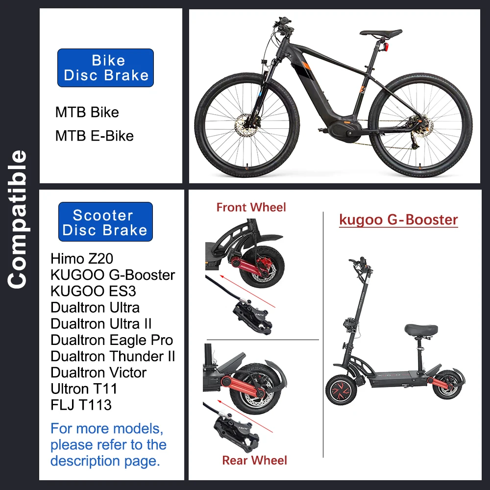 

Гидравлический дисковый тормоз NUTT A5-D для горного велосипеда, электронный велосипед 140 мм 160, совместимый с KUGOO Dualtron Ultron Speedway