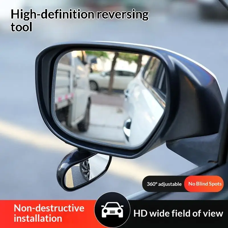 New 360 Degree Adjustable Wide Angle Side Rear Mirror Blind Spot Convex Mirrors Car Reverse Parking Auxiliary Rear View Mirror