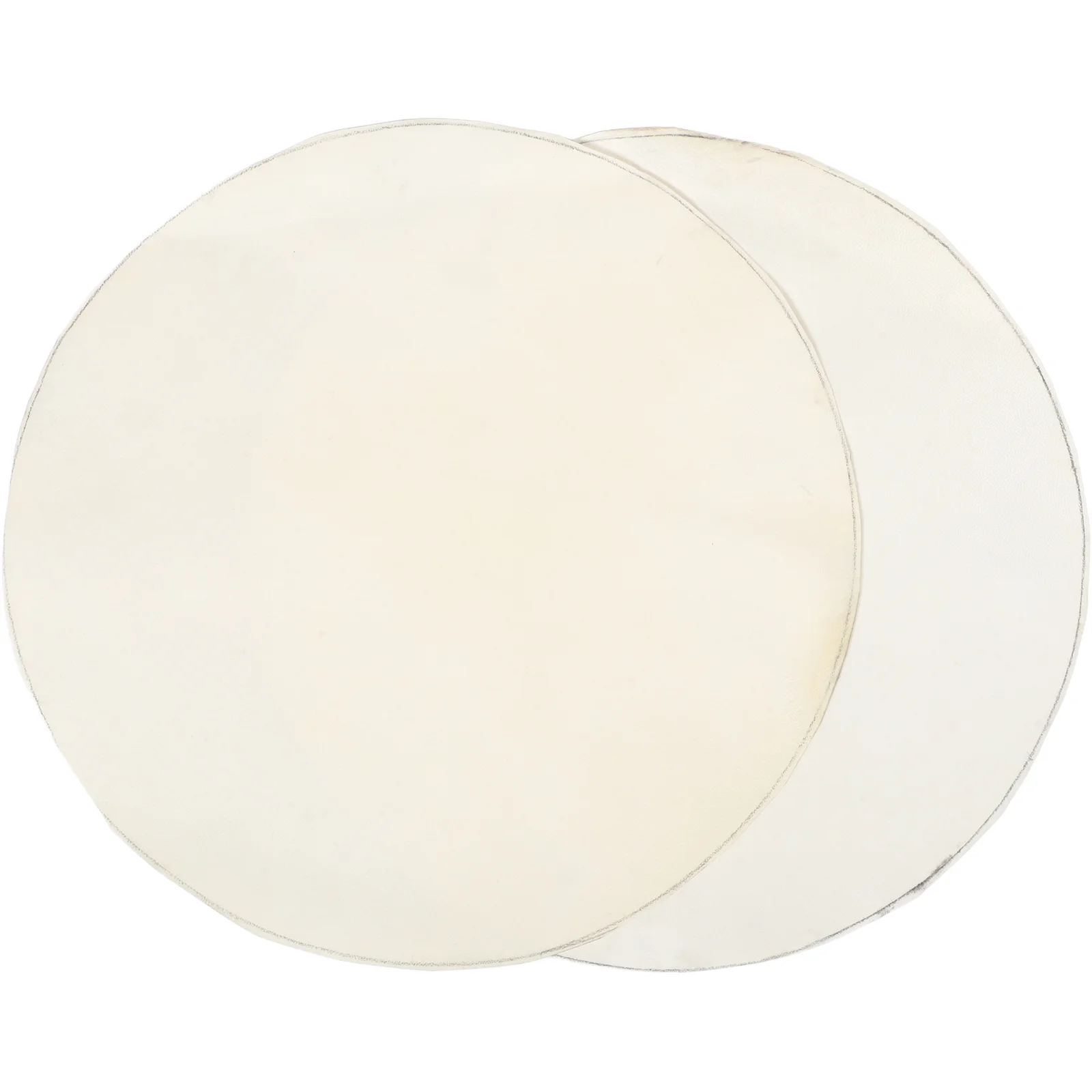 2 Pcs Goat Skin Drum Congo Parts Cherry Blossoms 4000X4000X010CM Head Replacement Beige Conga Drumhead African Covers