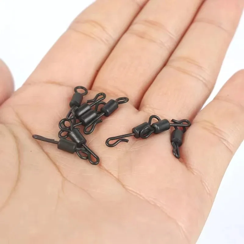 20 stücke Schnell Ändern Karpfen Angeln Wirbel Edelstahl Rig Angeln Zubehör Terminal Tackle AE007 für Karpfen Angeln