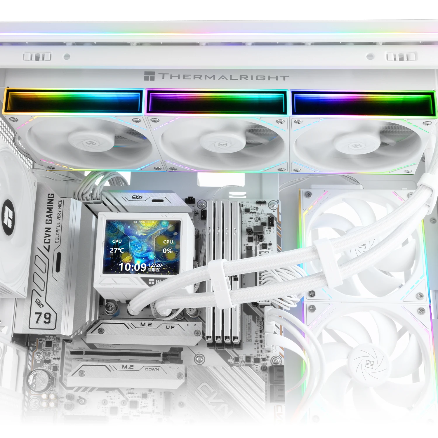 써멀라이트 몰니르 비전 360 ARGB 블랙 V2 4핀 PWM 올인원 수냉 라디에이터