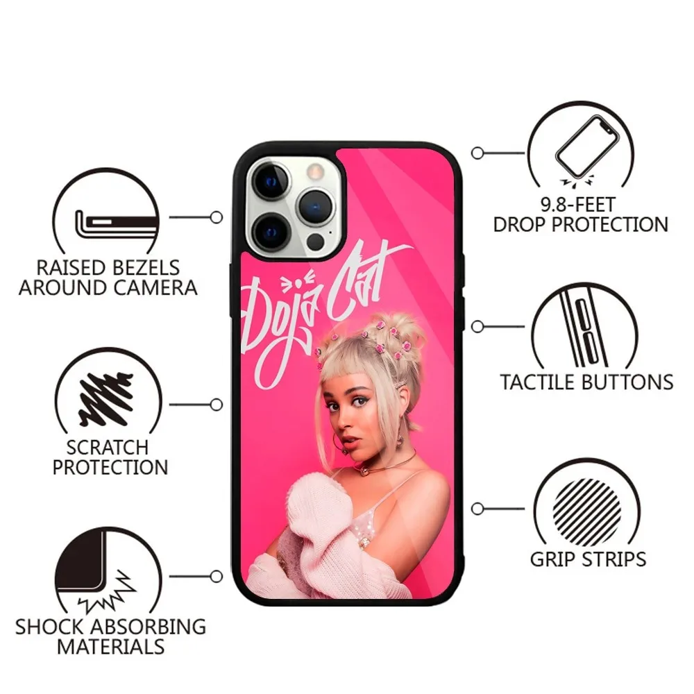 Singer D-Doja Cat Phone Case For iPhone 16,15,14,13,12,11,Plus,Pro,Max,Mini Magsafe Magnetic Wireless Charging