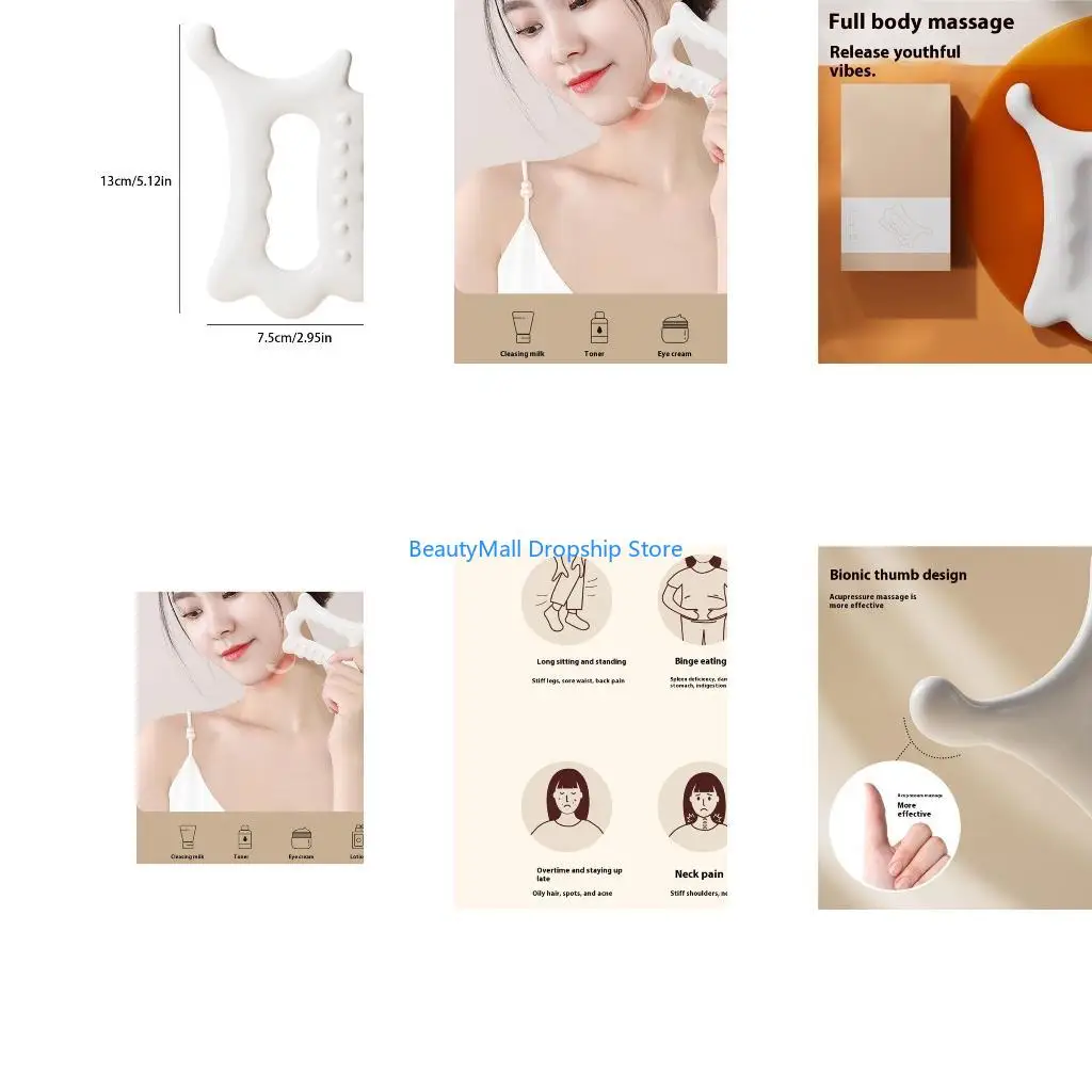40JD Professional Face Massagers Roller Gua Sha Board For Circulations Improvement